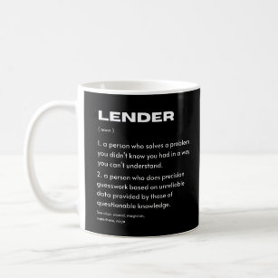 Lenders Funny Definition, Fincanciers And Bankers Coffee Mug