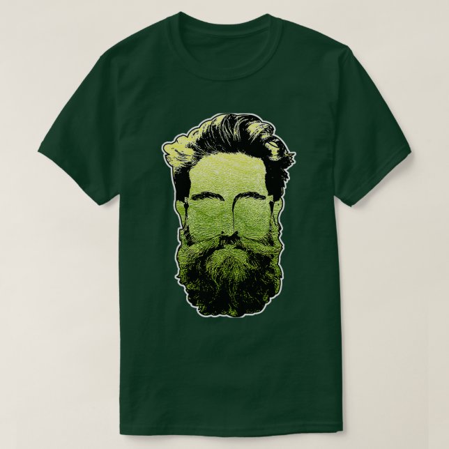 Length Beard Funnny Beardeds Facial 3 T-Shirt (Design Front)