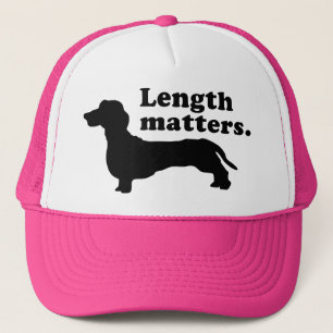 "Length Matters." (Dachshund) Trucker Hat