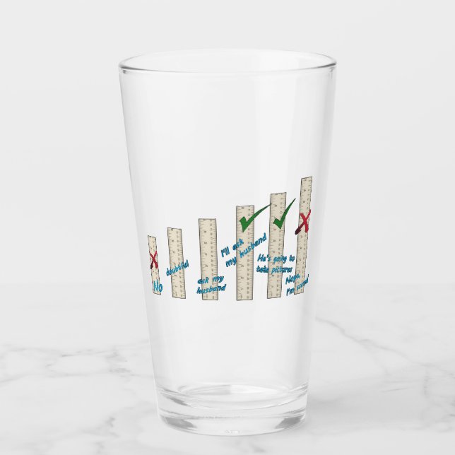 Length of rulers humorous preferences  glass (Front)