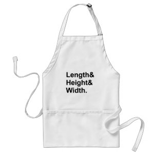 Length x Width x Height   Measuring Area Adult Apron