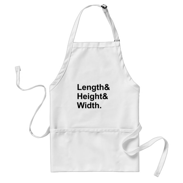 Length x Width x Height | Measuring Area Adult Apron (Front)