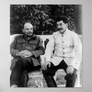 Lenin and Joseph Stalin - Gorki - 1922 Poster