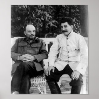 Lenin and Joseph Stalin - Gorki - 1922 Poster