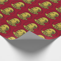 Socialist Holiday Yellow and Red Hammer and Sickle CCCP Communist Christmas  Birthday Gift Wrapping Paper