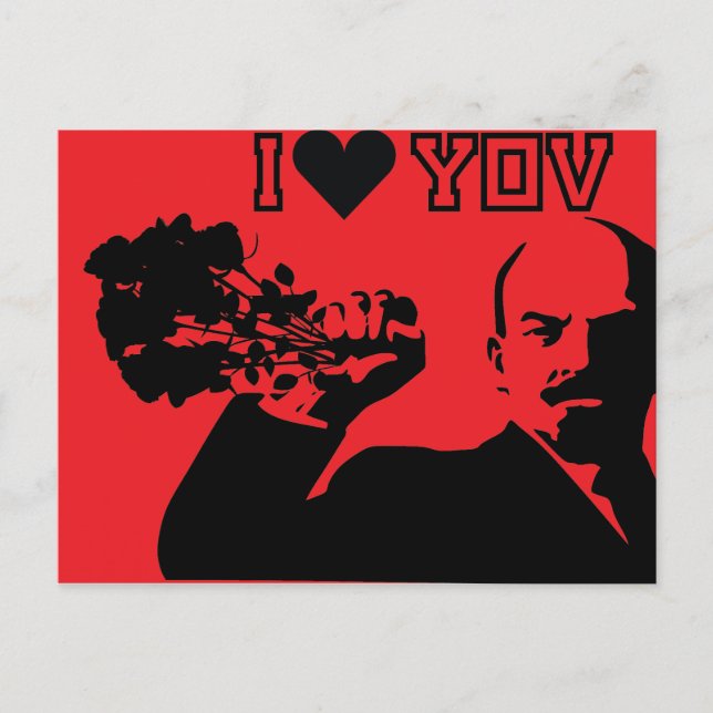 lenin - i love you postcard (Front)