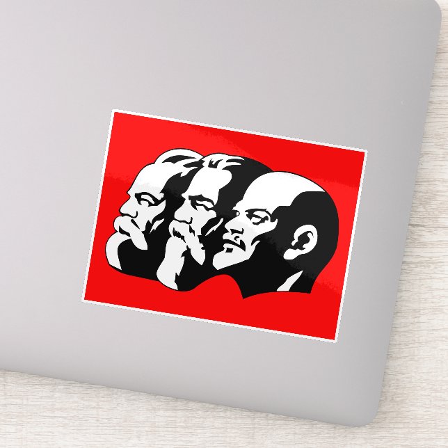 Lenin, Marx, Engels, Soviet Union, Communism Sticker (Detail)