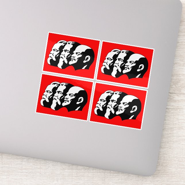 Lenin, Marx, Engels, Soviet Union, Communism Sticker (Detail)