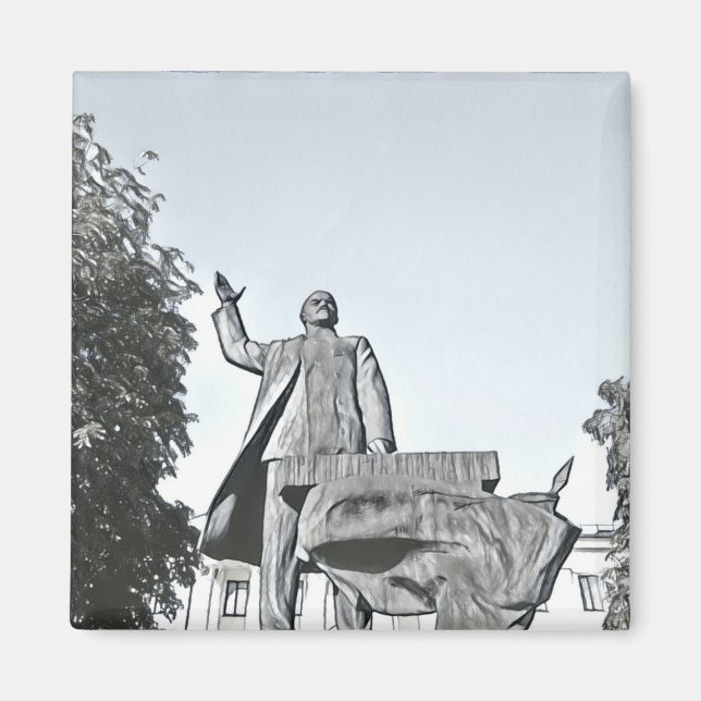 Lenin Monument Sketch Magnet (Front)