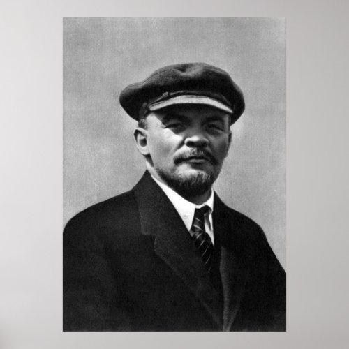 Lenin photo portrait poster