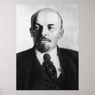 Lenin photo portrait poster