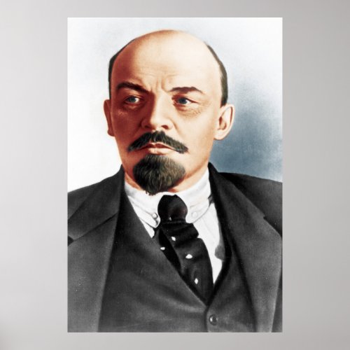 Lenin photo portrait poster