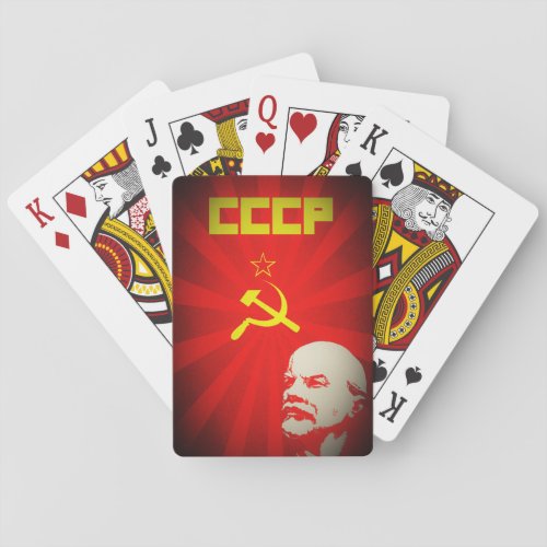 lenin russia soviet communist propaganda vintage f poker cards