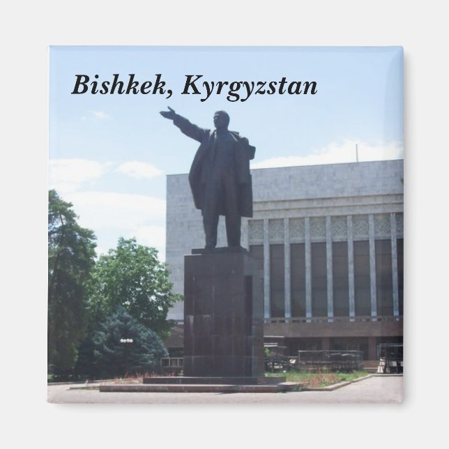 Lenin Statue, Bishkek, Kyrgyzstan Magnet (Front)