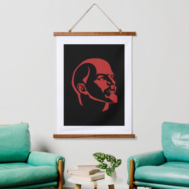 Lenin, USSR, CCCP, Soviet Union, Communism Hanging Tapestry (Living Room)