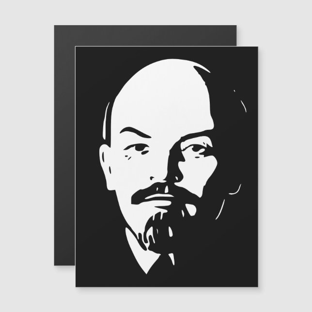 Lenin, USSR, CCCP, Soviet Union, Communism Magnetic Invitation (Front/Back)