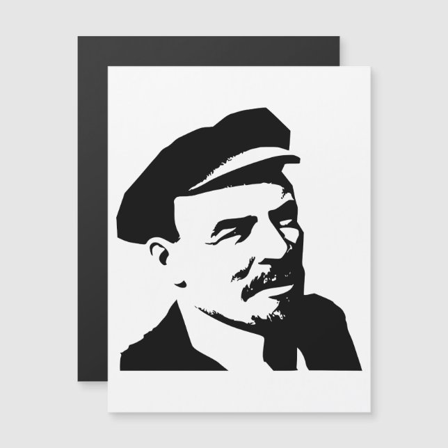 Lenin, USSR, CCCP, Soviet Union, Communism Magnetic Invitation (Front/Back)