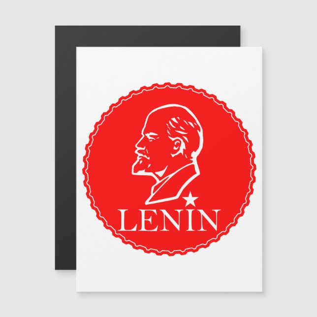 Lenin, USSR, CCCP, Soviet Union, Communism Magnetic Invitation (Front/Back)