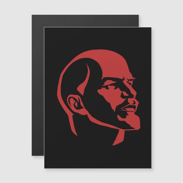 Lenin, USSR, CCCP, Soviet Union, Communism Magnetic Invitation (Front/Back)
