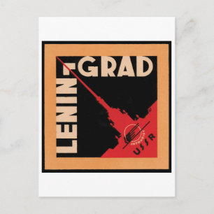 Leningrad Travel Poster Postcard