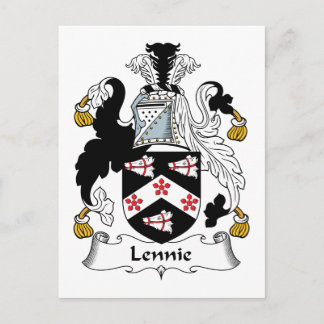 Lennie Family Crest Postcard