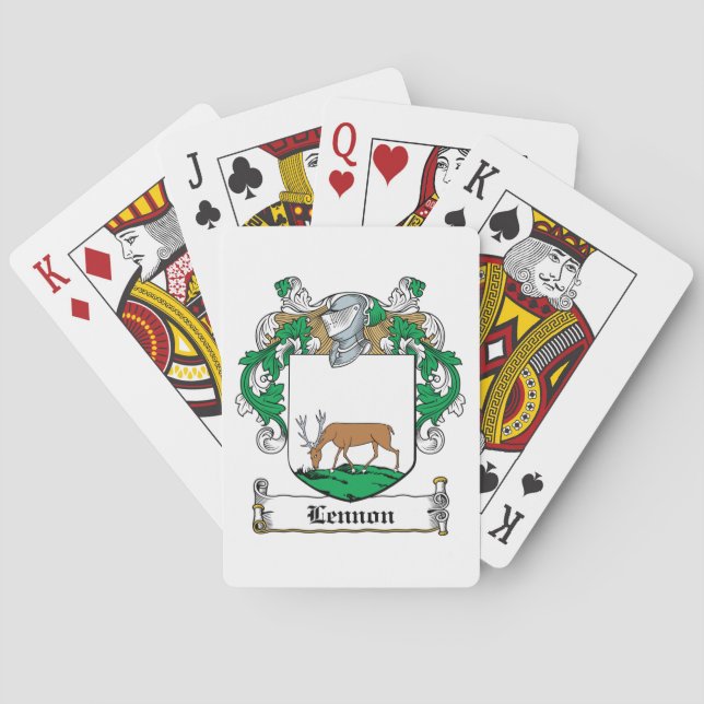 Lennon Family Crest Poker Cards (Back)