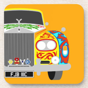 Lennon's psychedelic limousine car roller beverage coaster