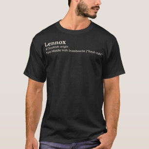 Lennox name etymology T-Shirt