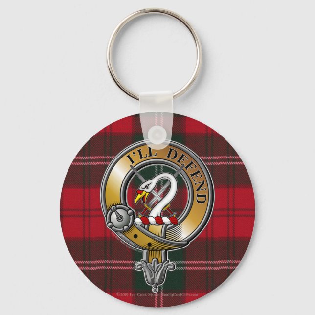 Lennox Tartan & Badge Keychain (Front)