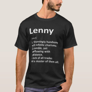 Lenny Definition Personalized Name Funny Birthday  T-Shirt