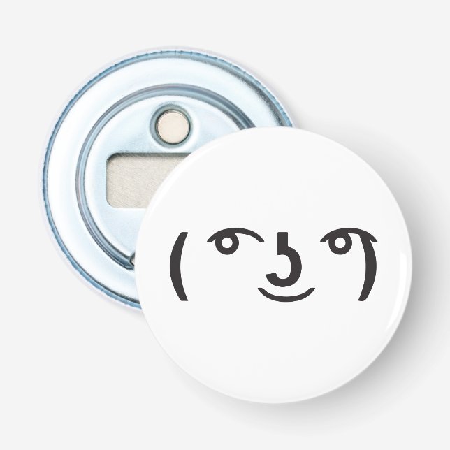 Lenny face memes ( ͡° ͜ʖ ͡°)  Text Emoji Bottle Opener (Front)