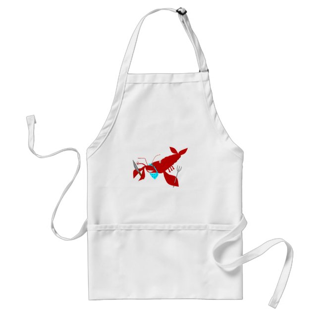 lenny lobster adult apron (Front)