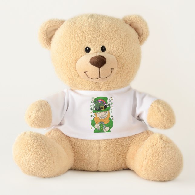 Lenny The Leprechaun Med. Teddy Bear (Front)