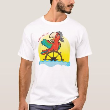 Lenny The Pirate Parrot T-shirt by paper_robot at Zazzle