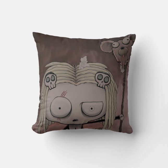 Lenore: Bear Hunter! Throw Pillow (Front)