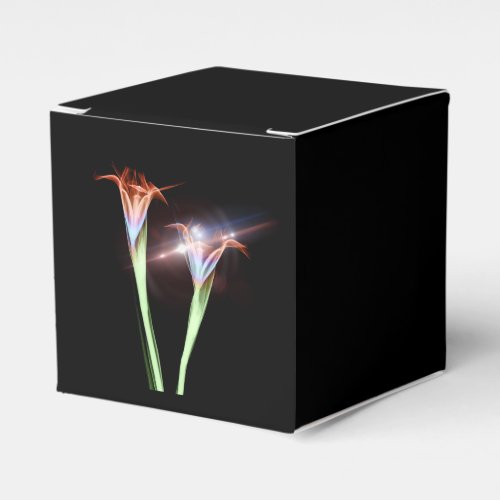 Lens Flare Flowers 4 Throw Pillow Favor Boxes