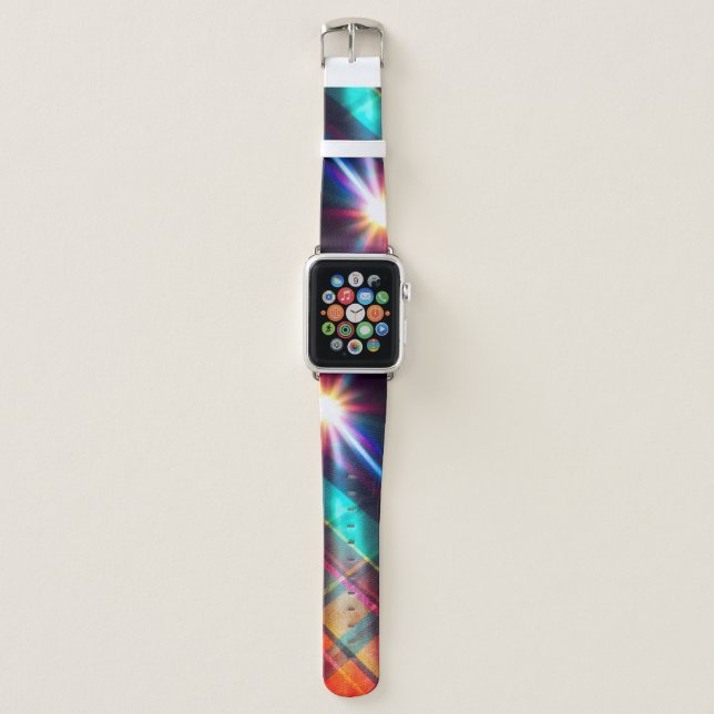 Lens Flare Plaid Apple Watch Band (Front)