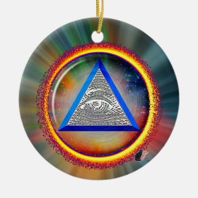 Lens of Providence  Ceramic Ornament (Front)
