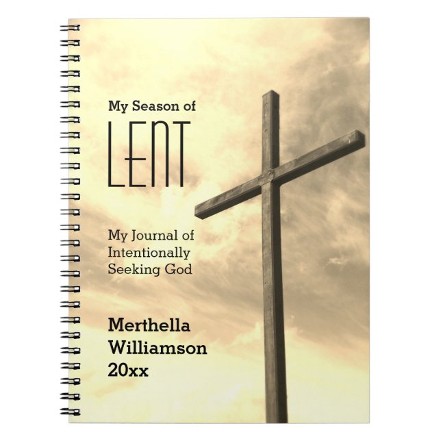 LENT JOURNAL Seeking God Lenten Cross Personalized (Front)