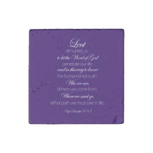 Lent Meaning Quote Pope Benedict XVI Stone Magnet