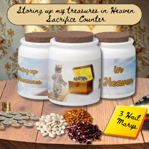 Lent Sacrifice Counter for Kids Catholic Alms Candy Jar