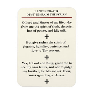 Lenten Prayer of St. Ephraim the Syrian Magnet