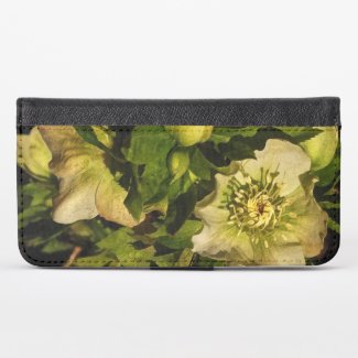 Lenten Rose Flower Floral iPhone X Wallet Case