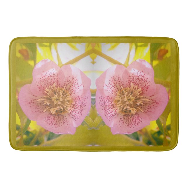Lenten Rose. Helleborus orialis Bath Mat (Front)
