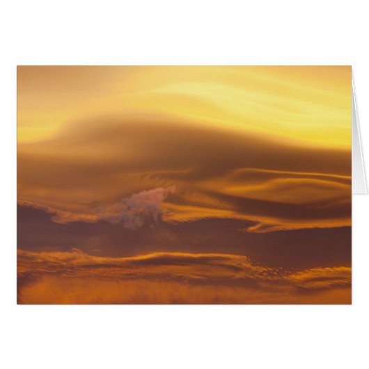 Lenticular cloud at sunset cards (Front Horizontal)