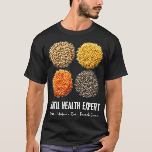 Lentil Health Epert Brown Yellow Red French Green  T_Shirt