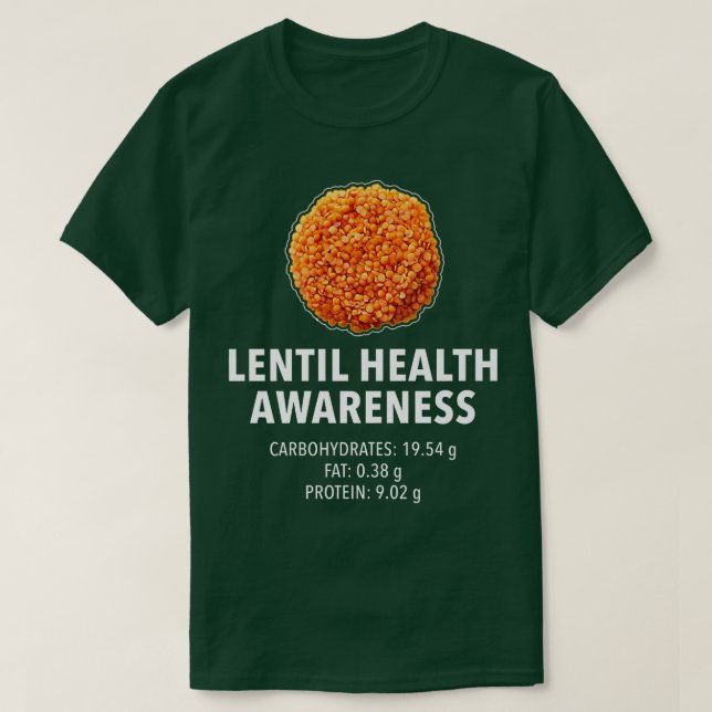 Lentil Health Epert Brown Yellow Red French Green  T-Shirt (Design Front)
