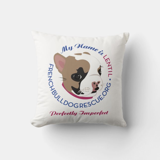 Lentil, Perfectly Imperfect Throw Pillow (Front)