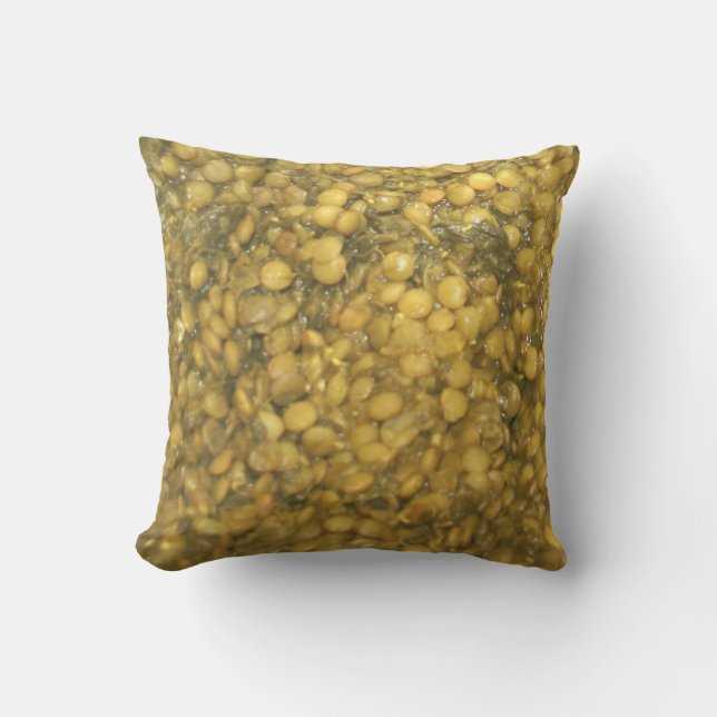 Lentils Pillow! Throw Pillow (Front)