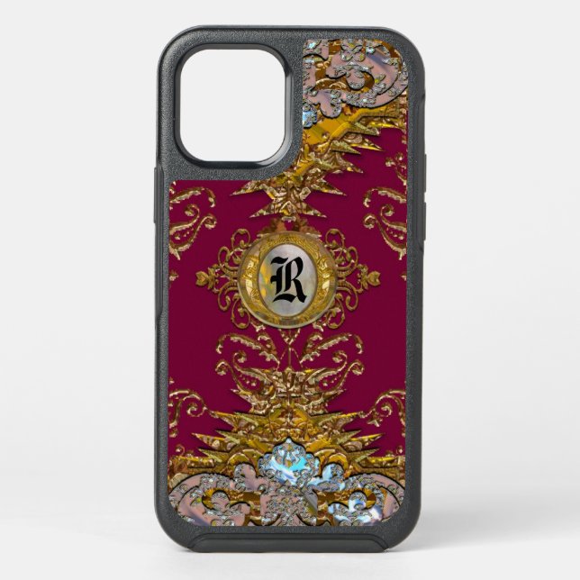 Lentyale Petrach Elegant Victorian Monogram Otterbox iPhone Case (Back)